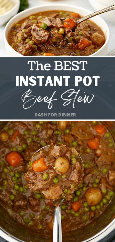 When it comes to Instant Pot Dinner recipes, you can't top this succulent Instant Pot Beef Stew. Not only is it easy, but it's also the perfect comfort food for the chilly months ahead. Made with tender stew beef, carrots, baby potatoes, and a simple gravy, this classic stew recipe is ready in a fraction of the time of traditional methods. Instapot Beef Stew, Classic Beef Stew Recipe, Instant Pot Beef Stew Recipe, Pressure Cooker Beef Stew, Instant Pot Stew, Easy Beef Stew Recipe, Instant Pot Beef Stew, Beef Recipe Instant Pot, Classic Beef Stew