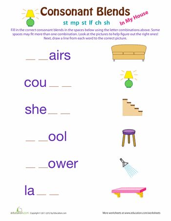 Consonant Clusters at Home Consonant Clusters, Reading Intervention Activities, 1st Grade Spelling, Consonant Blends Worksheets, Apple Classroom, Alphabet Letter Worksheets, Intervention Activities, Blends Worksheets, Consonant Blends