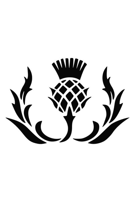 Scottish Thistle Emblem Thistle Logo, Scottish Tattoo, David Tattoo, Scottish Thistle, Bagpipes, Graphic Image, Home Decor Decals, Tattoos, ? Logo