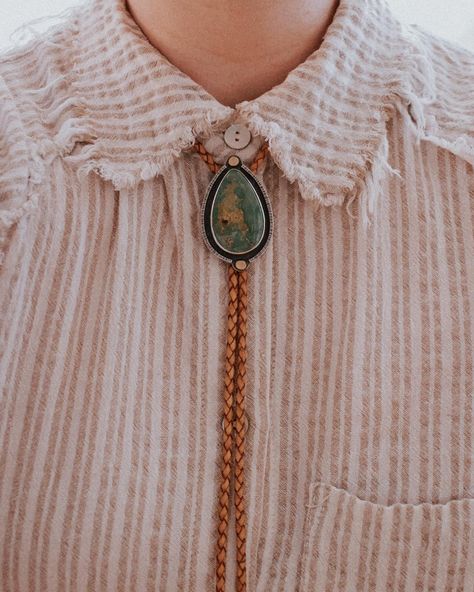 I promise I’ll have more than bolo ties to share soon, but for now I’ve got just the most gorgeous piece of turquoise for this simple stunner bolo to share ✨ Available now at @biome.slowcraft • • • • #opthandmade #statementjewelry #bolotie #turquoisejewelry #jewelrydesign #metalsmithing #womenwhomake #handcraftedjewelry #silverjewelry #chicagoartist #chicagojewelry #slowfashionstyle #femalecreatives #oneofakindjewelry #buyhandmade #riojeweler Bolotie Necklace Outfit, Bolo Tie Outfit, Tie Outfit, Necklace Outfit, Chicago Artists, Bolo Ties, Biome, Autumn Outfits, Bolo Tie