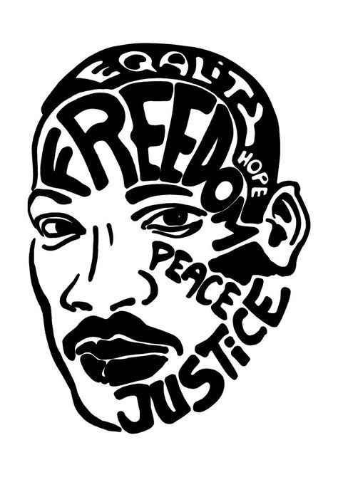 Martin Luther King Art, King Drawing, Skeleton Sticker, King Tattoos, Illustrator Drawing, Dr Martin Luther King Jr, Mlk Jr, Jr Art, King Art