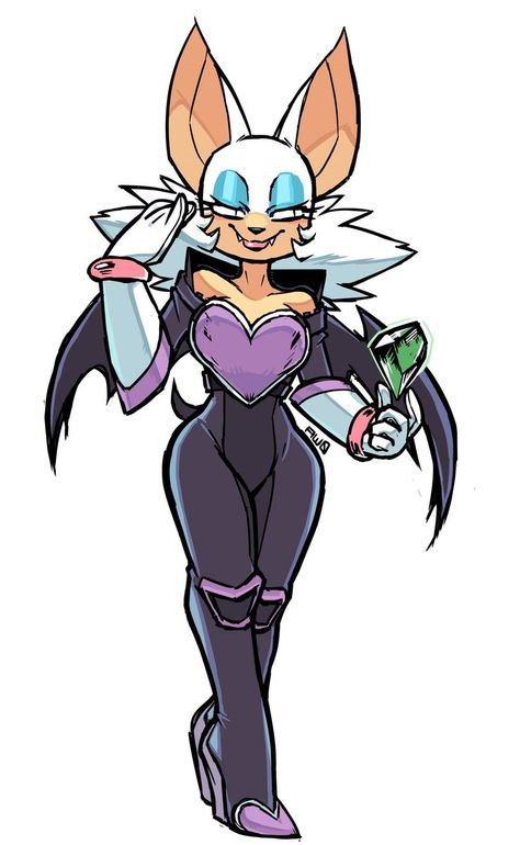 Sonic Mania, Rouge The Bat, Miss Kitty, Sonic Fan Characters, Sonic Adventure, Sonic Fan Art, Sonic Art, Creature Design, Cartoon Character