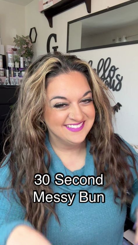 It’s still pretty big & wild but tamed jusssst enough for the day 🤪 #haor #hairhack #hairtutorial #hairstyle #hairhack #messybun | Gina Dinko | Gina Dinko · Original audio Gina Dinko, Big Messy Buns, Messy Bun Tutorial, Big Bun, Messy Bun, Hair Hacks, For Hair, Hair Tutorial, Hair And Nails