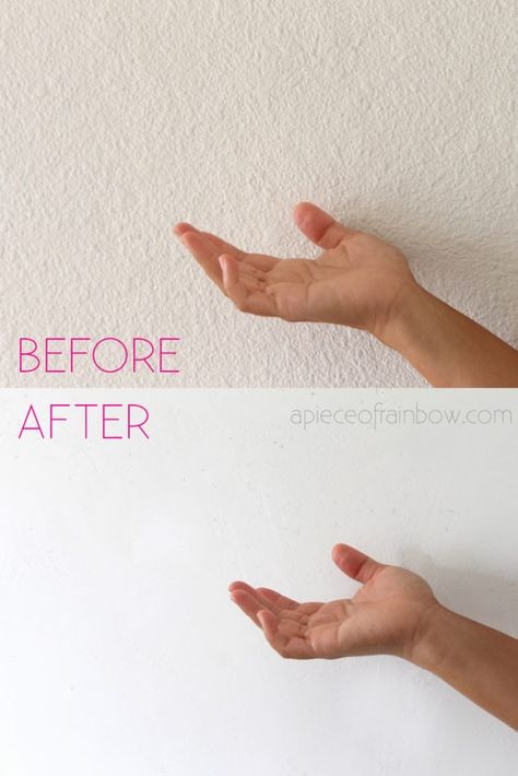 Glue On Wall Panels, How To Fix Bad Wall Texture, Diy Flat Wall Texture, How To Cover A Textured Wall, How To Make Walls Smooth, How To Do A Textured Wall, Changing Wall Texture, How To Remove Wall Texture, Get Rid Of Textured Walls