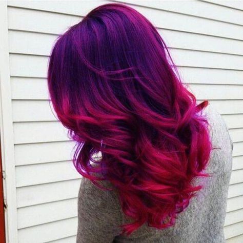 Rich Violet and Deep Magenta ombre hair Trendy We Fryzurach, Dark Red Hair Color, Dyed Red Hair, Dark Red Hair, Bright Red Hair, Ombre Hair Color, Red Hair Color, Cool Hair Color, Grunge Hair