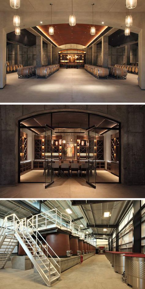 Destilery Design, Wine Cellar Lighting, Winery Design, Wineries Architecture, Arsitektur Art Deco, Wine Cellar Basement, Winery Tasting Room, Home Wine Cellars, Whisky Bar