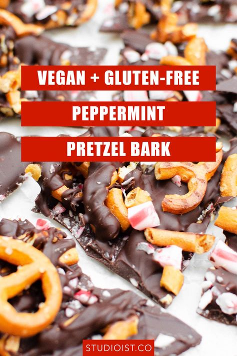 Peppermint Pretzel Bark, Salty Pretzels, Peppermint Pretzel, Pretzel Bark, Simply Meant To Be, Healthy Dessert Recipes Easy, Gluten Free Pretzels, Peppermint Chocolate, Easy Gluten Free Desserts