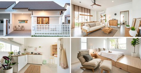 Were you looking for a house that fits your minimalistic taste and couldn't find it? Check out this community of Muji-style houses in Rayong! Minimal Home Design Small Houses, Muji Home Design, Muji Home Japanese Apartment, Muji House Exterior, Muji House Design, Muji Style Interior, Small Japanese House, Sanctuary House, Japan House Design