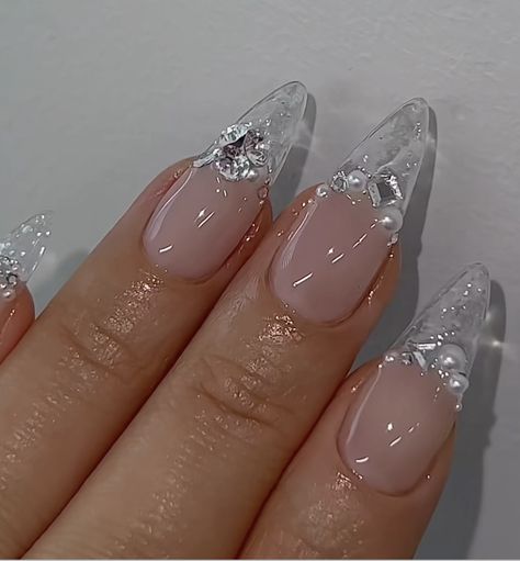 Korean Chrome Nails, Pedicure Valentines, Birthday Nails Summer, Glitter Nails Fall, Chrome Nails Acrylic, Korean Glass Nails, Pink Nails Chrome, Spring Nails Bright, Gel Nails Almond