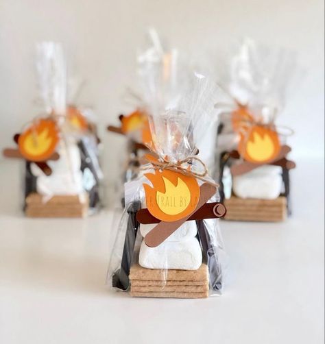 Camping Souvenir Ideas, Camping Theme Favors, Camping Birthday Goodie Bags, Camping Theme Decorations Diy, 3rd Birthday Camping Theme, Nature Explorer Birthday Party, Camping Theme Birthday Party Favors, Forest Ranger Birthday Party, Camp Birthday Party Favors