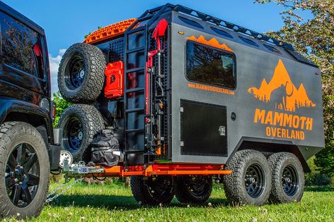 See It Here First: Mammoth Overland Tall Boy Off-Road Camper Trailer Full Size Overland Truck, Overland Trailer Build, Off Road Utility Trailer, Off Grid Trailers, Overland Camping, Overland Camper, Small Camping Trailer, Cargo Trailer Conversion, Cargo Trailer Camper