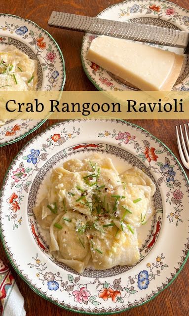 Food Lust People Love: Fresh sheets of egg pasta filled with crabmeat, cream cheese, chives and garlic make the most succulent crab Rangoon ravioli! Serve simply buttered or with the sauce of your choice. Crab Ravioli, Oatmeal Raisin Cookies Chewy, Fresh Egg, Crockpot Pulled Pork, Filled Pasta, Ravioli Recipe, Egg Pasta, Prosciutto Wrapped Asparagus, Crab Rangoon