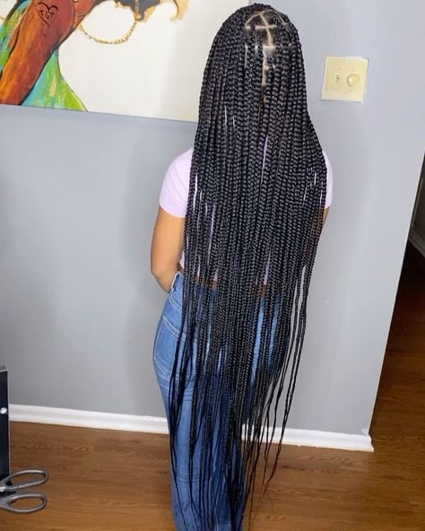 Ankle Length Box Braids, Ankle Length Braids, Blk Women, Small Knotless, Colorful Hair, Instagram Style, Fancy Hairstyles, 7 Hours, Long Braids