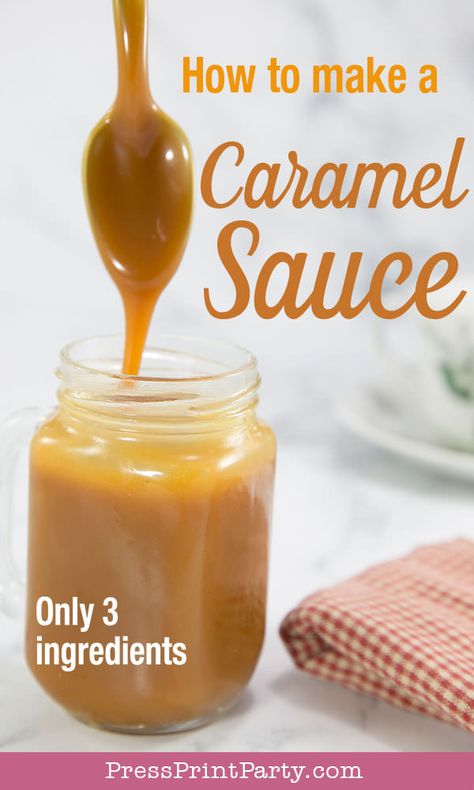 Thick Caramel Sauce Recipe, Diy Caramel Sauce, Dip For Apples, Diy Caramel, Caramel Recipe Easy, Sticky Pudding, Caramel Sauce Recipe, Sliced Apples, Caramel Recipes Sauce