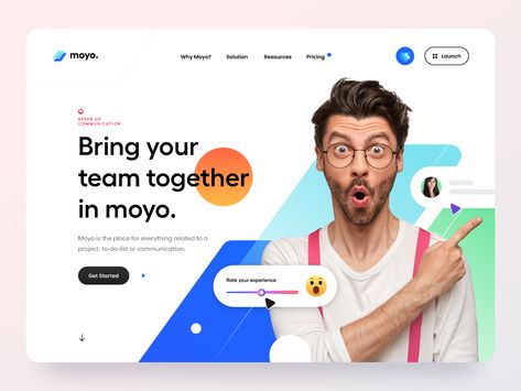 SaaS Hero Header – Moyo. by Tran Mau Tri Tam ✪ for UI8 on Dribbble Fruits Design, Unique Website Design, Desain Ui, Header Design, Website Optimization, Design Library, Sports Graphic Design, Header Image, Ui Design Inspiration