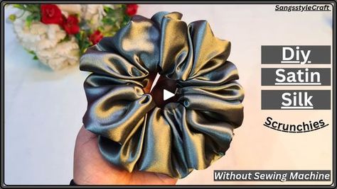 Satin Scrunchies, Silk Satin, Sewing Machine, Scrunchies, At Home, Thank You, Satin, Sewing, Silk