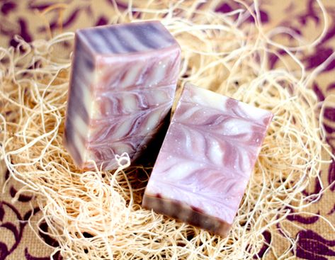 Alkanet swirled cold process soap Alkanet Root, Natural Colorants, Soap Queen, Cold Process Soap Recipes, Soap Making Recipes, Homemade Soap Recipes, Homemade Bath Products, Soap Recipes, Diy Soap