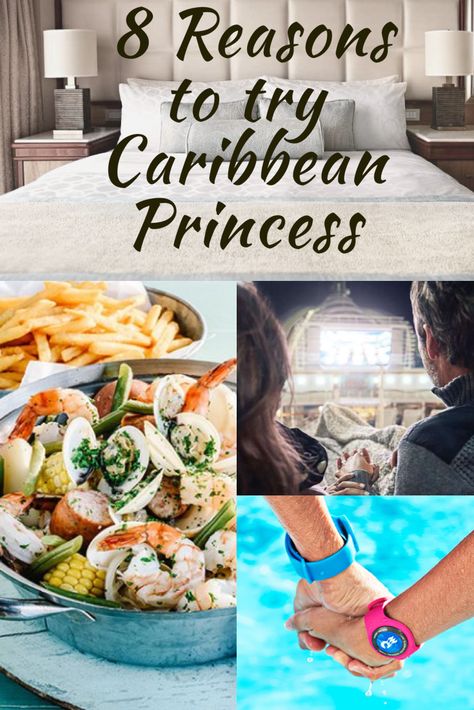 8 reasons to try Caribbean Princess Caribbean Princess Cruise Ship, Princess Cruises Caribbean, Caribbean Princess, Carribean Cruise, Princess Cruise Lines, Cruise Essentials, Princess Cruise Ships, Princess Cruise, Alaskan Cruise