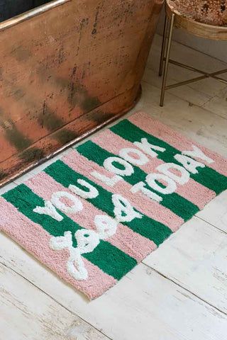 Quirky Bathmats & Towels | Rockett St George Bath Mats Bathroom Ideas, College Apartment Bathroom, Teen Bathroom, Fun Bath Mats, Fairy Lights In Trees, Green Bath Mat, Trendy Lifestyle, Kitchen Accessories Storage, Patterned Wallpaper