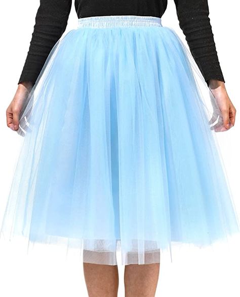 Amazon.com: AWAYTR Adult Tutu Dress for Women - Long Tulle Skirt for Girls Halloween Costumes Skirts(Light Blue 20.5"-29.5”) : Clothing, Shoes & Jewelry Adult Tutu Skirt, Halloween Prom, Long Tulle Skirt, Tutu Skirt Women, Long Tutu, Tulle Long Skirt, Fluffy Skirt, Tulle Tutu Skirt, Tour Outfits