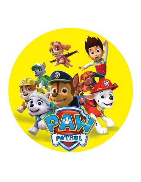 Paw Patrol Round Image, Paw Patrol Stickers, Paw Patrol Cupcakes, Baby Cupcake Toppers, Paw Patrol Birthday Theme, Paw Patrol Decorations, Frosted Cake, Ryder Paw Patrol, Photo Cake Topper