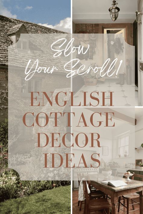 English Cottage Decor Ideas To Make You Slow Your Scroll - Cassie Jean Diy English Cottage Decor, English Cottage Style Bedroom Ideas, English Country Wall Decor, Modern English Cottage Decor, Decorating Cottage Style, Cottage Wall Decor Ideas, French Cottage Office, English Country Cottage Decor, English Cottage Wallpaper