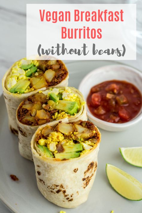 Burrito Vegan, Vegan Breakfast Burrito, Tofu Breakfast, Scrambled Tofu, Chorizo And Potato, Avocado Vegan, Healthy Vegan Breakfast, Vegan Recipes Videos, Breakfast Hash