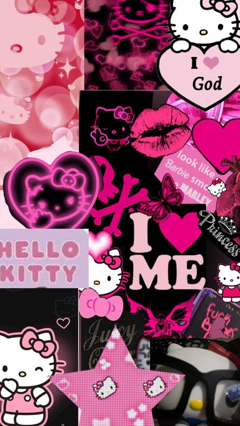 #hellokitty#shuffles Pics For Wall Collage Baddie, Hello Kitty Wallpaper Baddie, Hello Kitty Aesthetic Grunge Wallpaper, Hello Kitty Collage Wallpaper, Wallpaper Backgrounds Hello Kitty, Wallpaper Hello Kitty Aesthetic, Baddie Hello Kitty, Junk Wallpaper, Hello Kitty Wallpaper Aesthetic