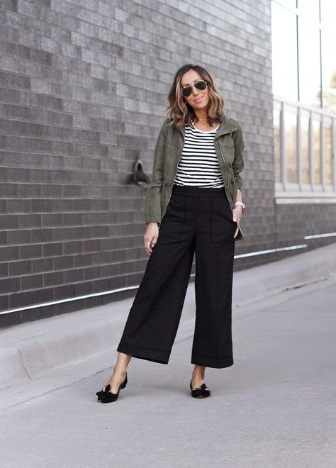 Mode Edgy, Culotte Outfit, Culotte Style, Wide Legged Pants, Guys Fashion, Basic Fashion, Leg Pants Outfit, Mode Casual, Classy Fashion