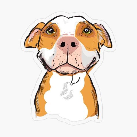 Pitbull Dog Drawing, Cartoon Pitbull, Pit Bull Drawing, Bull Drawing, Dog Doodles, Pitbull Drawing, Dog Caricature, White Pitbull, Staffy Dog