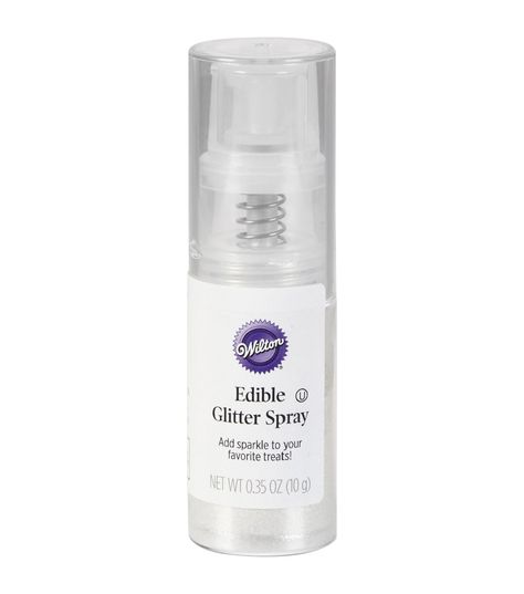 Wilton 0.35 oz. Edible Glitter Spray - Silver Edible Glitter Spray, Handbag Cakes, Fondant Flower Cake, Fondant Bow, Fondant Figures Tutorial, Edible Cake Decorations, Glitter Spray, Gum Paste Flowers, Fondant Tutorial