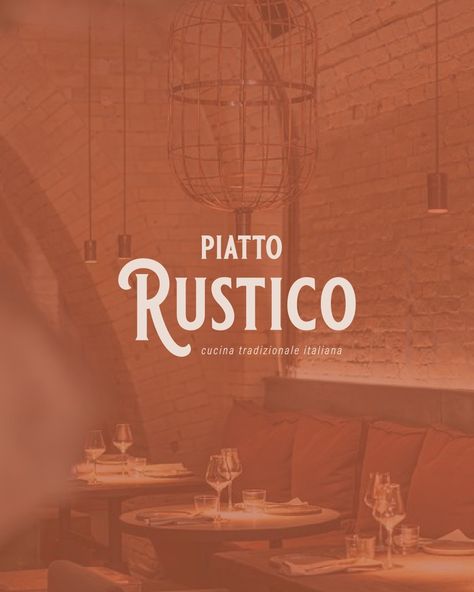 PIATTO RUSTICO 🍝 ✹ An authentic, family-owned Italian restaurant ⁠ ⁠ Logo design, food menu, wine menu, coasters... this one was ✨️ divertimento ✨️ Hopefully I'm using that word correctly lol.⁠ ⁠ #brandidentity #restaurantdesign #restaurantbranding #foodandbeverage #italiandishes #italianfoods #pastalover #briefclub Family Restaurant Logo, Rustic Restaurant Design, Italian Logo Design, Bistro Logo, Italian Restaurant Logos, Logo Design Food, Restaurant Design Rustic, Italian Logo, Pizzeria Design