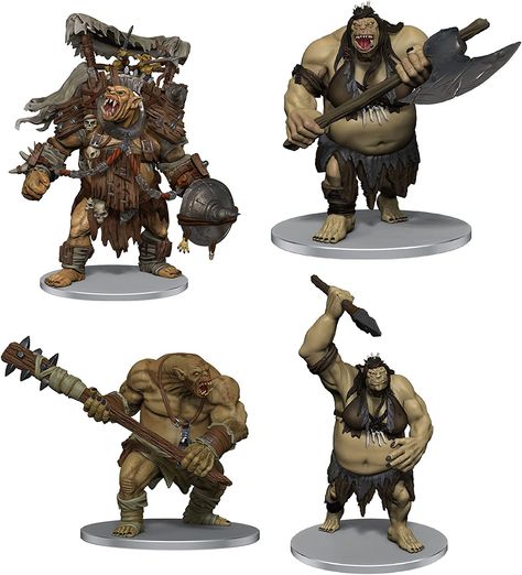 D&D Icons of The Realms: Ogre Warband + Free Shipping Dragon Ogre, Rpg Figures, Noble Knight, Miniature Set, Dark Souls Art, Dragon Rpg, Knight Games, Fantasy Miniatures, Soul Art