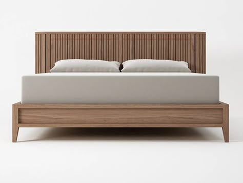 Download catalogue and price list of Koppar | bed By karpenter, wooden bed design Hugues Revuelta, koppar Collection Modern Wooden Bed, Bed Without Storage, Beautiful Bed Designs, Simple Bed Designs, Letto King Size, Cama Queen Size, Wood Bed Design, Wooden Beds, Cama King Size