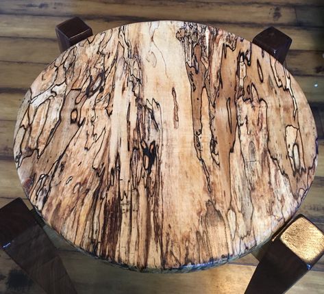 spalted maple ... used as a veneer with a mahogany body. distinct striping called zone lines.  spalting: wood coloration caused by fungi Spalted Wood, Types Of Timber, Wood Mill, Rustic Aesthetic, Wood Images, Carpentry Diy, Woodworking Table, Best Cleaning Products, Spalted Maple