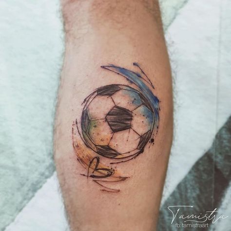 Football Leg Sleeve Tattoo, Geometric Soccer Tattoo, Football Tattoos For Women, Soccer Tattoos Ideas Women, Tattoo Futbol Ideas, Soccer Tattoos For Men, Soccer Ball Tattoo, Soccer Tattoos, Hellboy Tattoo