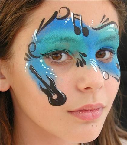 Muziek Carnaval Make-up, Face Painting Tips, Girl Face Painting, Face Paint Ideas, Face Painting Ideas, Face Painting Easy, Face Paint Makeup, Kids Face Paint, Pintura Facial