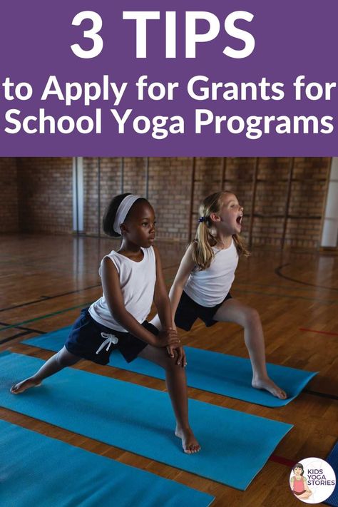 3 tips from a PE teacher to apply for grants for school yoga programs | Kids Yoga Stories Yoga Pose Ideas, Kid Yoga Lesson Plans, Yoga Lesson Plans, Kinesthetic Learning, Yoga Story, Pe Teacher, Kids Yoga Poses, Yoga Lessons, Yoga Books