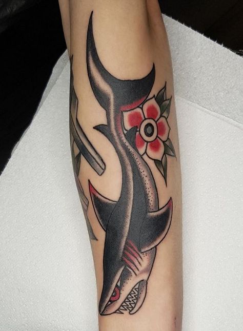 A traditional shark tattoo is a stunning representation of strength and marine reverence. These tattoos, steeped in history, offer more than just aesthetics. American Traditional Tattoos Shark, Traditional Tattoos Shark, Traditional Shark Tattoo Design, Neo Traditional Shark Tattoo, Old School Shark Tattoo, American Traditional Fish Tattoo, Japanese Shark Tattoo, American Traditional Shark Tattoo, Shark Traditional Tattoo