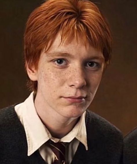 full credit to @/weaslebee_visuals on tiktok! Fred Harry Potter, George Weasley Aesthetic, Harry Potter Places, Harry Potter Rpg, Weasley Aesthetic, Weasley Harry Potter, Phelps Twins, Oliver Phelps, Harry Potter Pin