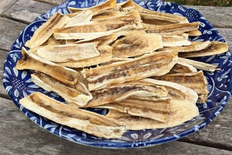 Dehydrating bananas to make banana "candy" is an amazingly delicious treat! Dehydrating Bananas, Dehydrated Bananas, Banana Candy, Recipes Using Bananas, Dried Bananas, Dehydrated Food, Banana Healthy, Dehydrator Recipes, Healthy Delicious