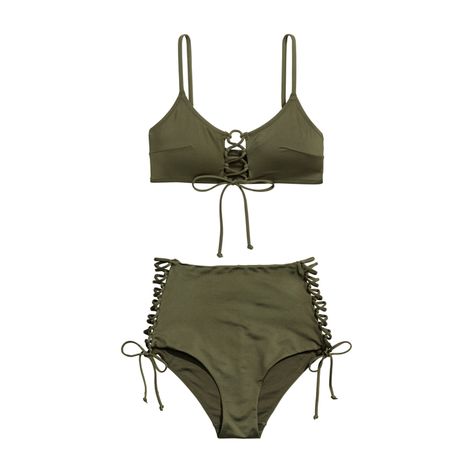 Bikini Top With Lacing, H&M $10 Bikini Bottoms High Waist, H&M $18 H&m Shopping, Cute School Outfits, Cute Outfits For School, Beach Swimwear, Swim Suit Bottoms, Beach Wears, My Wish List, Beach Wear, Affordable Fashion