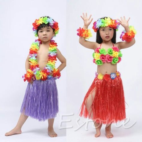 Hawaiian Costume For Kids, Hawaiin Costume, Hawaiian Traditional Clothing Hula Skirt, Hawaii Costume, Moana Dance Costume, Hula Girls Halloween Costume, Tamatoa Costume Moana, Hawaiian Costume, Hawaii Crafts