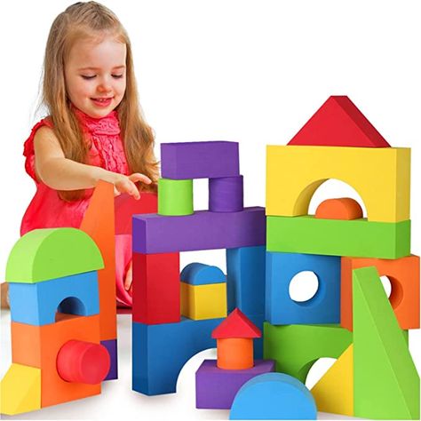 Foam Blocks For Kids, Foam Building Blocks, Indoor Play Equipment, Blocks Preschool, Blocks For Toddlers, Large Building, Soft Blocks, Big Building, Kids Blocks