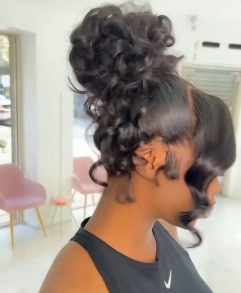 Updo Hair Styles For Black Women, Cute Updo Black Women, Up Dos For Prom Black People, Up Do Hairstyles Black Women, Hair Updos Black Women, Up Due Hairstyles Black Women, Half Up Half Down Prom Hair Black Women, Ponytail Quickweave Hairstyles, Quick Weave Hairstyles Ponytail