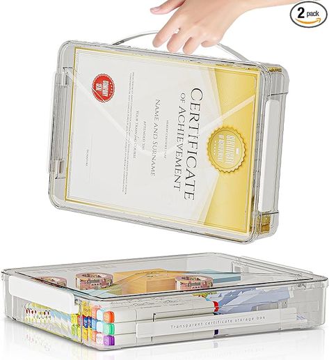 Amazon.com: MSHOMELY 2 Packs A4 File Box Portable Project Case with Handle Clear File Box Magazine Protector File Holder Board Game Storage Plastic Stackable Storage Box for Paper, Document, Photo, Scrapbook : Office Products Important Documents Organization, Board Game Storage, File Boxes, Stackable Storage Boxes, Scrapbook Storage, Magazine Files, Game Storage, File Holder, Office Inspo