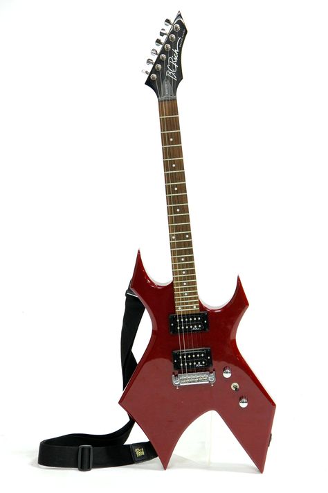 V 2 Guitar, Red Warlock Guitar, B C Rich Warlock, Warlock Guitar, Punk Character Design, Ghost Banda, Guitar Bodies, E Guitar, Red Guitar