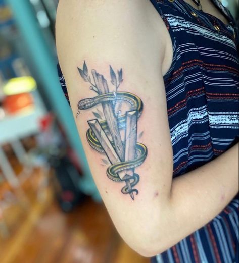 Veterinary Caduceus, Deathly Hallows Tattoo, I Tattoo, Triangle Tattoo, Tattoo Ideas, Tattoos