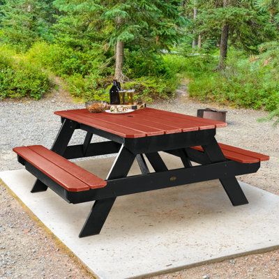 The picnic table is perfect for year-round comfortable seating. It is a well-built and sturdy table that will be as durable as it is beautiful. Perfect for parks, restaurants, rest areas, or employee seating. It is built to last and maintenance is a breeze, just power wash on a wide or medium nozzle to remove surface grime. Leave this product in place year-round and it will always look new. This product has been load-tested, per ASTM 1561-03 (2008) standard for Outdoor plastic furniture, and has Long Picnic Table, Traditional Picnic, Outdoor Picnic Table, Beautiful Picnic, Modern Bench Outdoor, Round Outdoor Table, Yard Furniture, Patio Picnic, Fireplace Garden