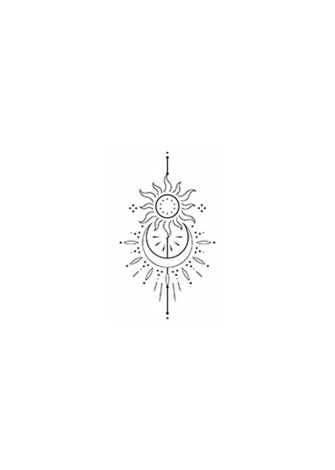 Boho Tattoo, Tattoo Sonne, Sun And Moon Tattoo, Boho Tattoos, Tattoo Henna, Sun Tattoos, Cute Tiny Tattoos, Classy Tattoos, Line Art Tattoos